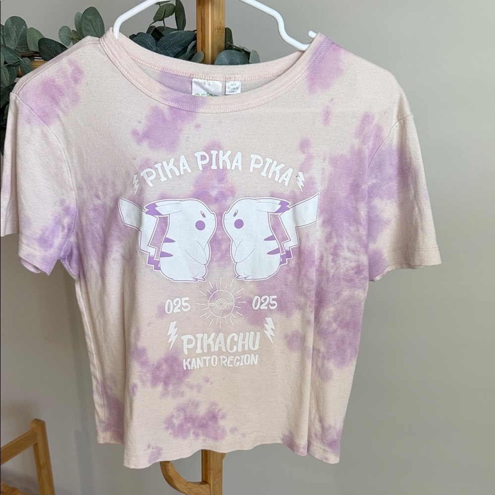 Purple and Cream Pikachu Graphic Tee